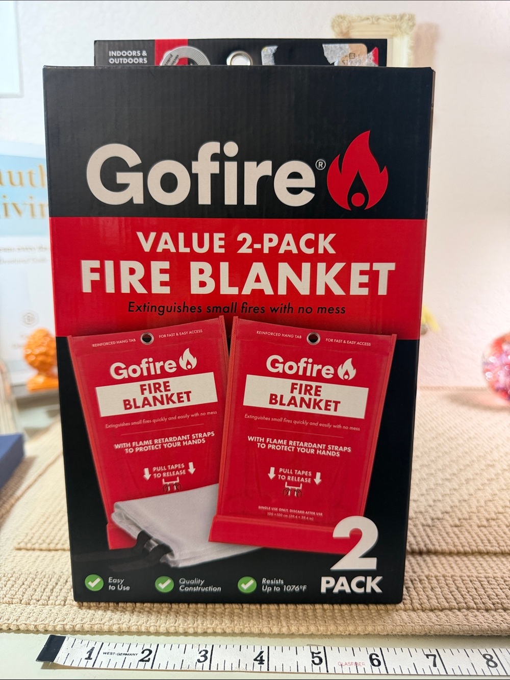Red Fire Blanket Value 2-Pack